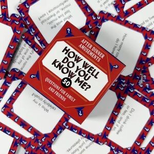 After Dinner Amusements Card Game for Friends & Family How Well Do You Know Me